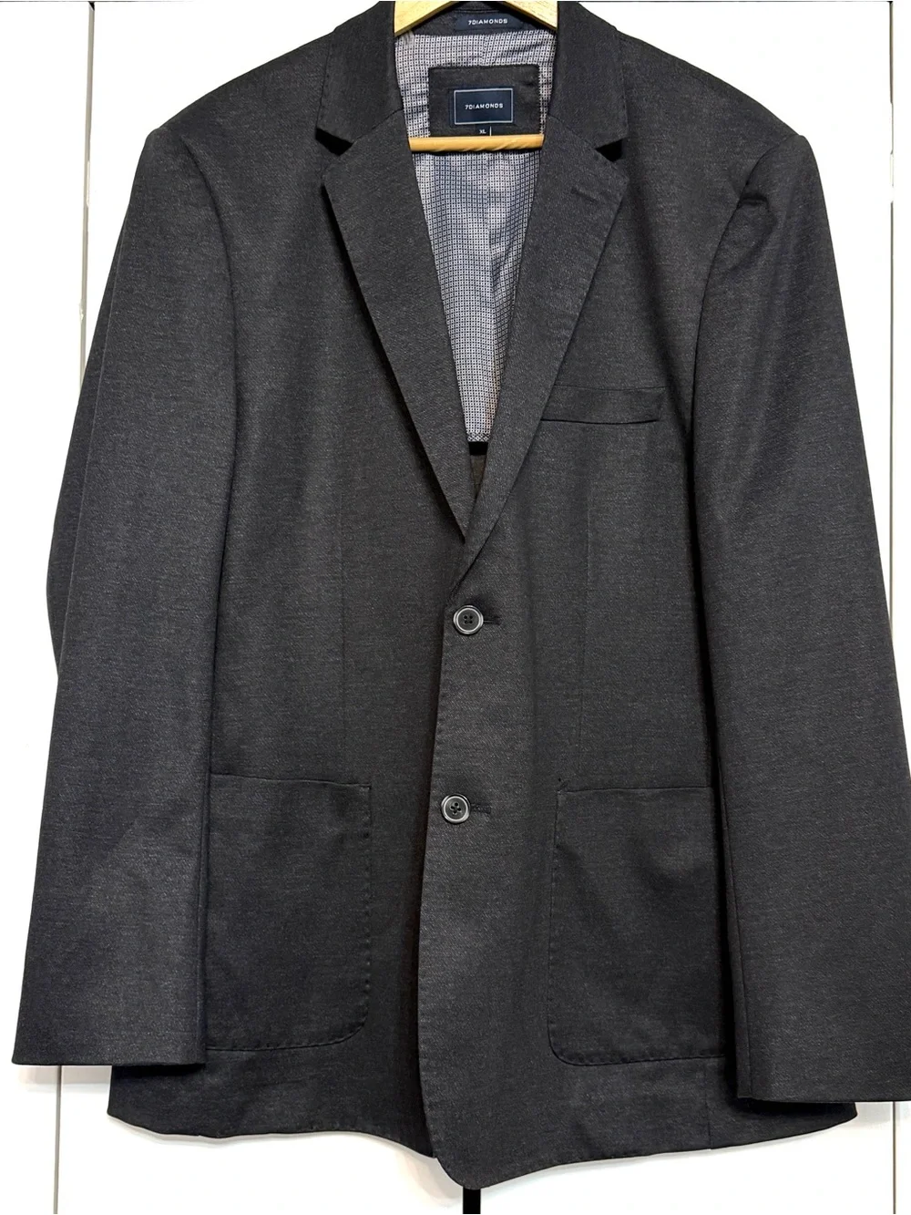 7Diamonds Mendocino Blazer Men’s XL Charcoal Gray Stretch Sport Coat Jacket
